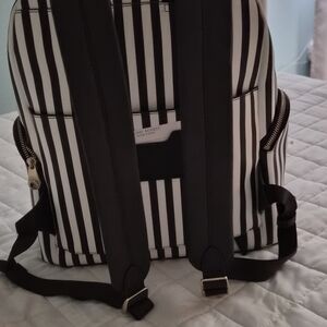 CLASSIC brown & white Striped HENRI BENDEL backpack